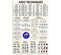 Judo Techniques Guide Targa in metallo Vintage Arti Marziali Hall Decor Judo Conoscenza Poster di latta Casa Club Ufficio Decorazione da parete Placca 30 x 40 cm