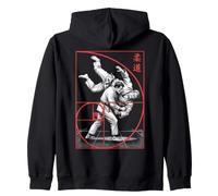 Judo Throw Fibonacci Spiral Arti Marziali Kanji Budo Felpa con Cappuccio