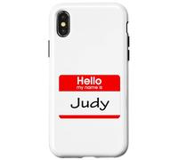 Judy, ciao Il mio nome è Targhetta, distintivo Custodia per iPhone X/XS