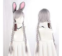 Judy Hopps Wig,Silver Long Braid Wig,with Free Wig Cap for Christmas Carnival Party Halloween Cosplay Wig, taglia unica