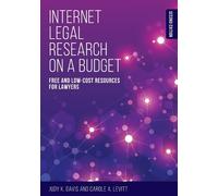Judy K. Davis Carole A. Levitt Internet Legal Research on a Budget (Tascabile)