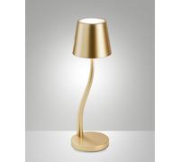 Fabas Luce Lampada LED da tavolo Judy, accu, IP54, oro Fabas Luce