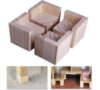 Judy1980 4 Pezzi Riser Letto, Sollevatore di Mobili Legno Massello Rialzi Regolabili, per Tavolo o Rialzi per Mobili, Proteggi Pavimenti e superfici (5 * 5 * 10CM)