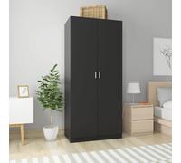 JUDYY Armadio Nero 90x52x200 cm in Truciolato,Mobili,Armadietti e portaoggetti,Armadi-800631