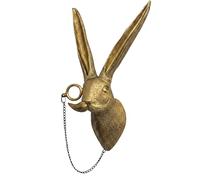 Juedawyal Testa di coniglio in resina animale montaggio a parete Art Decor Bronzato Bunny Appeso Ornamenti Vintage Art Sculture da parete Decorazione per la casa per camera da letto Regali di vacanza