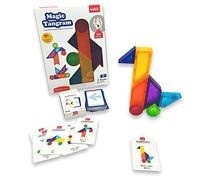 Juegaconmigo KEBO Tangram Magnetico 3D. Gioco Educativo, Puzzle con 7 Blocchi di Costruzione e 54 sfide da Ottenere. (Magic)