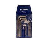 Juego 8 llaves hexagonales niqueladas en llavero 2-10mm