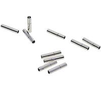 Juego de 10 cierres de cadena magnéticos de 2 mm, cierres de bayoneta magnéticos para pulsera, collar, pulsera de cuero, accesorios para hacer brazaletes, plata, 14x3 mmMolto bello e pratico.