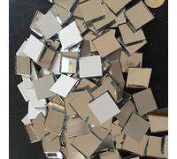 Juego de 100 piezas de vidrio cuadrado pequeño, azulejos de mosaico de vidrio real 2x2cm