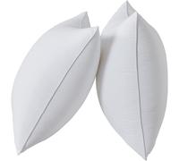 Juego de 2 insertos de almohada Qeils de 20 x 20, color blanco, con funda de poli ster suave, rectangulares, cuadrados y decorativos para sof .