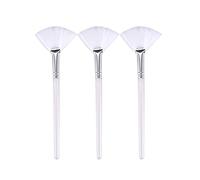 Juego De 3 Pinceles Para Abanico, Pinceles Faciales Suaves, Pincel Aplicador, Herramientas De Aplicación De Maquillaje Cosmético Para Peeling Facial, Crema De Barro