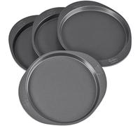 Juego de 4 moldes para pasteles de capas Wilton Easy Layers de acero de 8 pulgadas