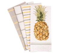 Juego de 4 pa os de cocina KAF Home Pantry con dise o de pi a, 100 % algod n, 45 x 71 cm