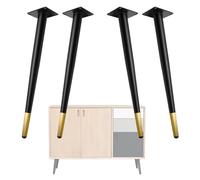 Juego de 4 patas de metal modernas para muebles altura aadjustable de 4 a 28 pulgadas patas de acero resistentes para escritorios mesas de comedor taburetes sofás armarios elegante acabado