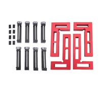 Juego de abrazaderas de esquina, 4 piezas cuadrados de posicionamiento de sujeción de 90 grados con 8 juntas, abrazadera de ángulo recto ajustable para gabinetes de marcos de fotos