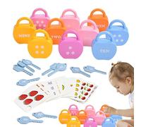 Juego de Cerradura y Llave -, Educativo, Formas | Entrenamiento de Motricidad Fina con Cerraduras, Juego de Asociación de Números para Niños Pequeños de 3 Años o Más