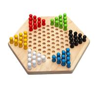 Juego De Damas - Juego De Damas Chinas De Madera | Daamas Chinas Jueego De Mesa De Madera | Juuego De Mesa Familiar De Estrategia Colorida Educativa, Juguete De Tablero De Daamas Clásico