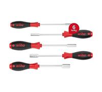 WIHA 341-K5 - Set di cacciaviti, chiave a cricchetto SoftFinish®, esagonale