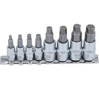 Juego de extractores de tornillos | entrada 6,3 mm (1/4") / 10 mm (3/8") / para hexágono interior defectuoso 3-10 mm | 8 piezas