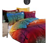 Juego de fundas de almohada Swanson Bedding con dise o de rbol arco ris (verde king)