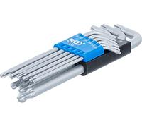 Juego de llaves allen | perfil en T (para Torx) con cabeza de bola T10 - T50 mm | 9 piezas