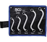 Juego de llaves de estrella dobles | forma de S | 10 x 11-18 x 19 mm | 5 piezas