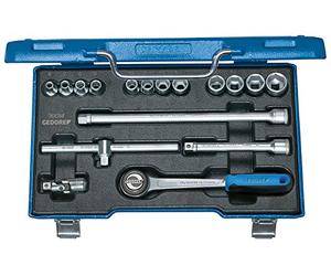 Juego de llaves de vaso 3/8" 17 pzas hexagonal 6-19 mm