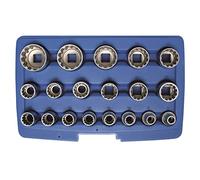 Juego de llaves de vaso Gear Lock | entrada 12,5 mm (1/2") | 19 piezas