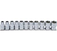 BGS Set di inserti per chiavi a bussola esagonale, azionamento quadro interno 12,5mm (1/2"), apertura 10 - 21mm, 11pz. Quantità:1