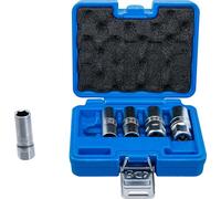 Juego de llaves de vaso para bujías hexagonal | entrada 12,5 mm (1/2") | 14-21 mm | 5 piezas