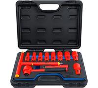 Juego de llaves de vaso VDE | entrada 10 mm (3/8") | 7-22 mm | 12 piezas