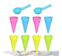 Juego De Moldes De - 10 Piezas Con Cuchara Y Cucuruchos De | Set De Para Crear Helados | Para Niños Playa Piscina Verano, Infantiles Carnaval Aula Preescolar