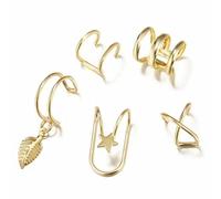 Juego de pinzas para la oreja Juego de 5 piezas de aretes No perforados de Doble capa en Forma de U de cartílago Doble C personalizados Fashion Professionals