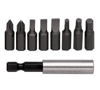 Juego de puntas 1/4 PH+SL+hexagonal+portapuntas magn., 9 piezas