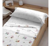 JUEGO DE SÁBANAS 100% ALGODÓN PEPPA PIG PEPPA HISTORIANS 90 (160X270 CM)