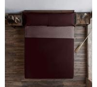 JUEGO DE SÁBANAS CON ALMOHADA Y BAJERA ESTAMPADAS 100% ALGODÓN MODELO HARRY POTTER BURDEOS PARA CAMA DE 90.