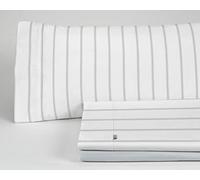 Juego de sábanas de algodón Rita color perla. Cama de 135/140 cm. 3 piezas