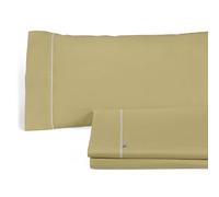 Juego de sábanas liso color arena. Cama de 135/140 cm. 3 piezas
