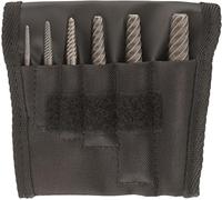 STAHLWILLE - Set di estrattori per viti rotte in borsa di tessuto, 6 pezzi con scanalature larghe, Modello: 6 6
