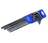 Juego petaca 13 llaves hexagonales pavonadas largas con bola 0,50-3/8"