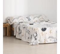 JUEGO SABANAS FRANELA HPOTTER GOLD BEIG 180 100% ALGODÓN