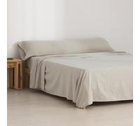 JUEGO SABANAS FRANELA SIMPLY TAUPE 105 100% ALGODÓN