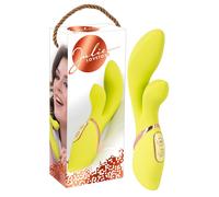 Jülie - vibratore con braccio clitorideo (verde giallastro)