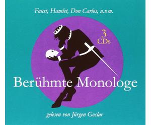 Jürgen Goslar Faust, Hamlet, Don Carlos u.v.m. Berühmte Monologe (CD)