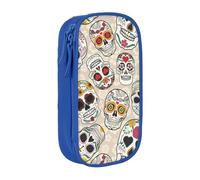 JUEXDEME Custodia per scuola Forniture per ufficio Astuccio per penne con teschio messicano di grande capacità per studenti Astuccio per cancelleria Astuccio per matite Organizer da scrivania con