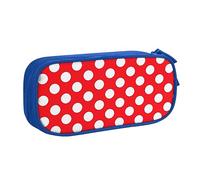 JUEXDEME Custodia per scuola forniture per ufficio carino a pois grande capacità portapenne grande capacità astuccio per studenti cancelleria astuccio portapenne organizer da scrivania con cerniera