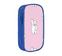 JUEXDEME Custodia per scuola Forniture per ufficio Grande Capacità Orso Polare Astuccio Rosa Astuccio per Matite di Grande Capacità per Studenti Cancelleria Astuccio Astuccio Organizer da Scrivania