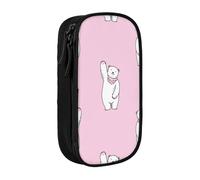JUEXDEME Custodia per scuola Forniture per ufficio Grande Capacità Orso Polare Astuccio Rosa Astuccio per Matite di Grande Capacità per Studenti Cancelleria Astuccio Astuccio Organizer da Scrivania