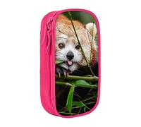 JUEXDEME Custodia per scuola Forniture per ufficio Grande capacità Piccolo Panda Rosso Astuccio per penne Grande Capacità Astuccio per studenti Astuccio di cancelleria Astuccio per matite Organizer da