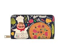 JUEXDEME Pochette lunga da chef in finta pelle chic ed elegante portafoglio da donna per donne moderne, porta carte di grande capacità e tasche organizer, borsa resistente per i viaggi di tutti i